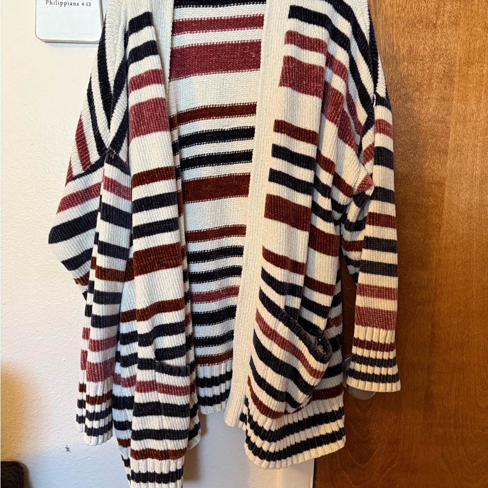 Maurices Multicolor Striped Cardigan